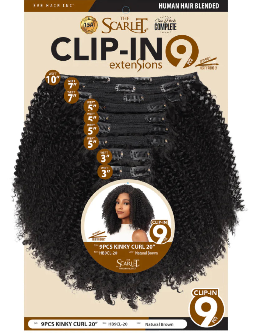 CLIP-IN EXTENSIONS 9PCS