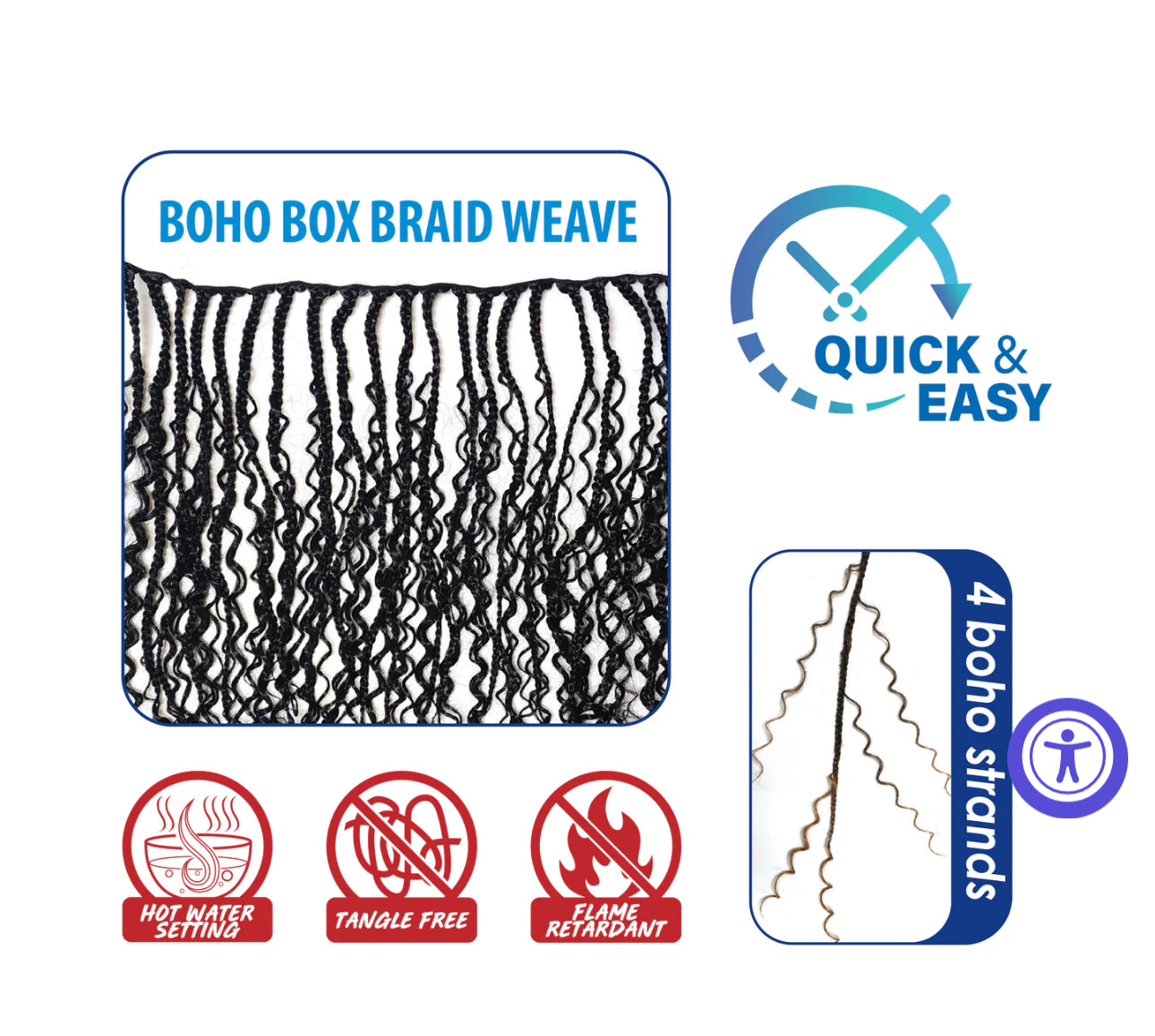 BRAID BUNDLE KNOTLESS BRAID 22''